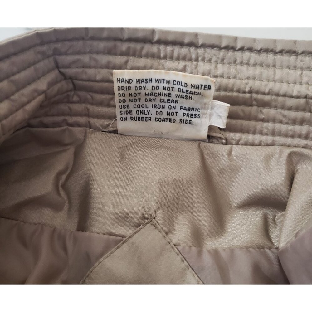 Vintage British Mist Womens Beige Trench Coat Size 12 Belted Timeless Classic - Picture 5 of 5